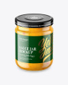 Clear Glass Curry Sauce Jar Mockup