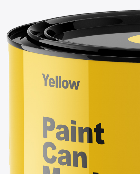 Glossy Paint Can Mockup