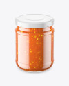 Clear Glass Sweet & Sour Sauce Jar Mockup