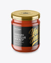 Clear Glass Tomato Sauce Jar Mockup