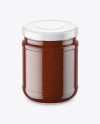 Clear Glass BBQ Sauce Jar Mockup Clear Glass BBQ Sauce Jar Mockup