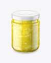 Clear Glass Lemon Jam Jar Mockup