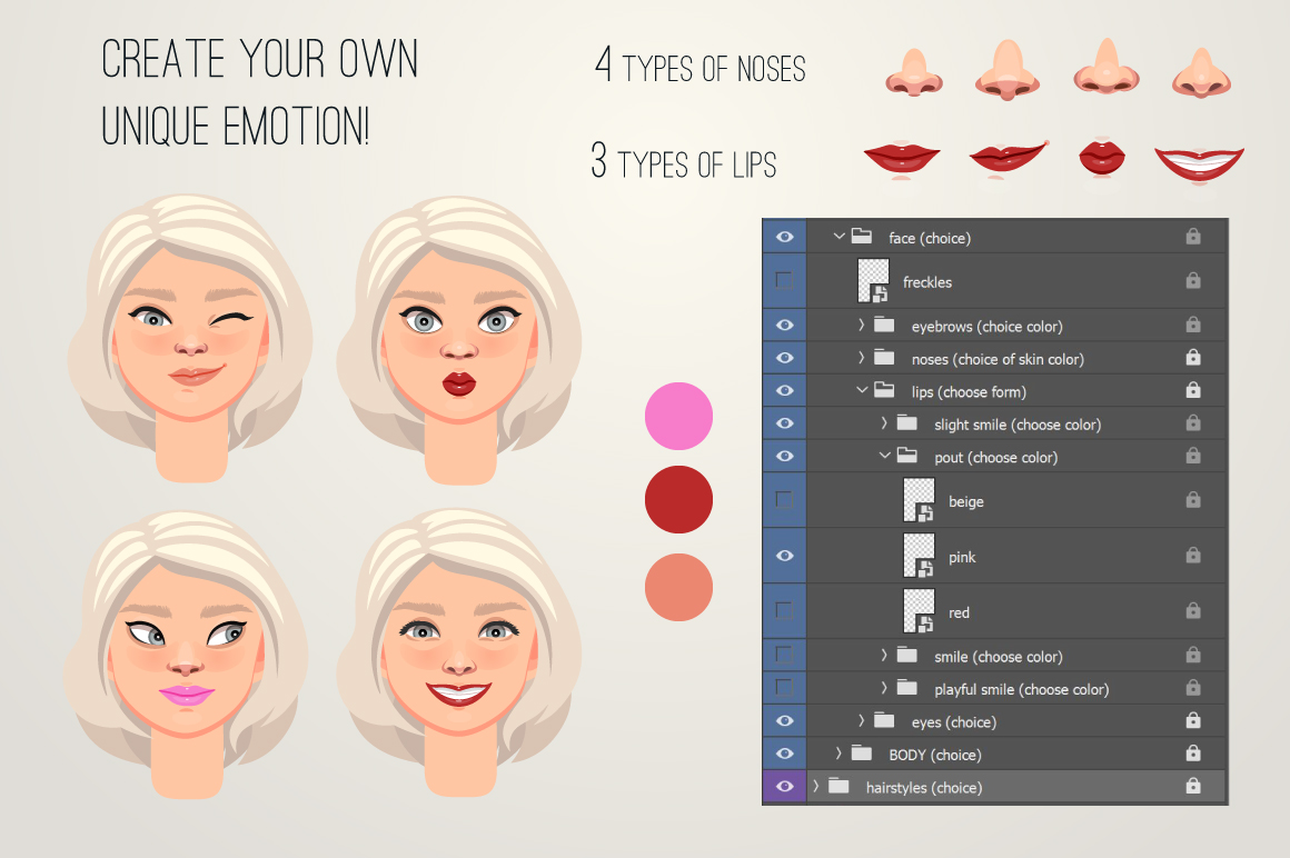 Character portrait creator (PSD)