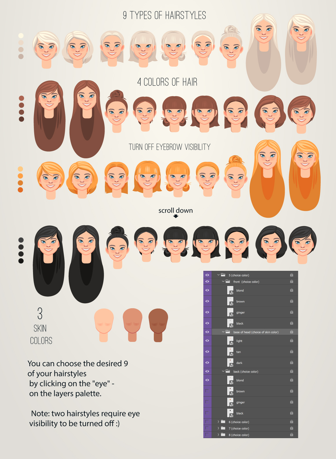 Character portrait creator (PSD)