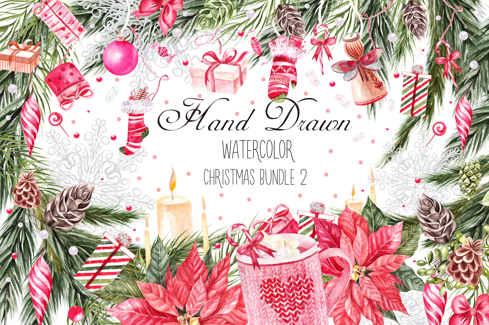 Watercolor Christmas BUNDLE 2