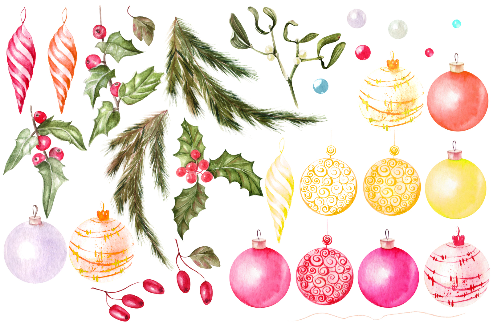 Watercolor Christmas BUNDLE 2