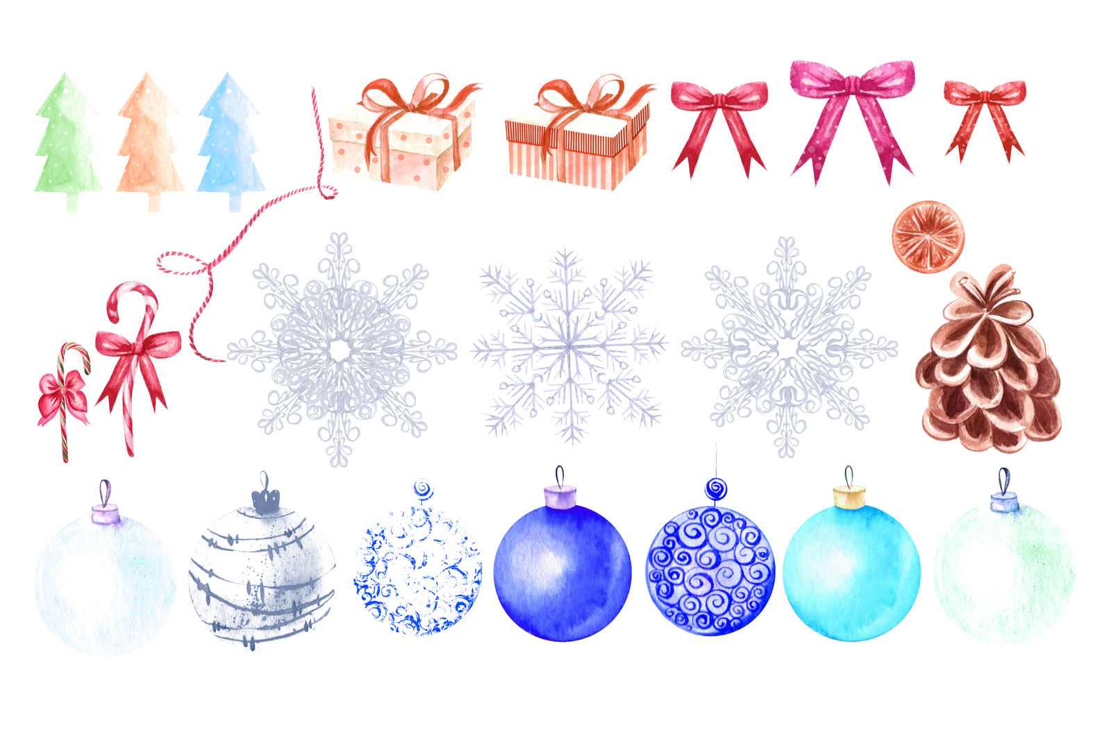 Watercolor Christmas BUNDLE 2