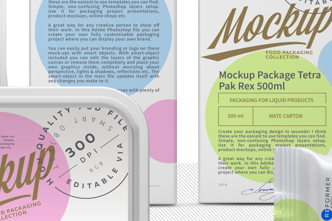 Packaging for Dairy Products Presentation Mockup