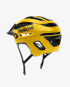 Cycling Helmet Mockup - Back Half Side View