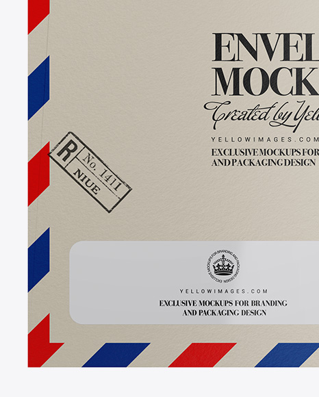 Textured Paper Envelope Mockup