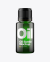 Green Glass Oil Bottle Mockup