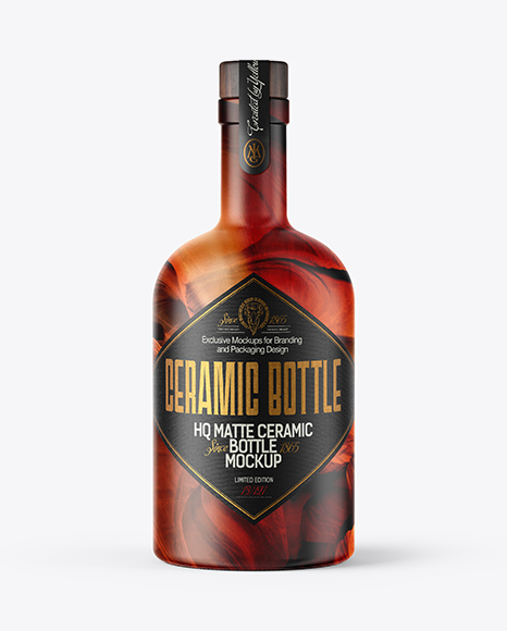 Ceramic Bottle with Wax Mockup