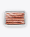 Plastic Tray With Sausages Mockup