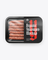 Plastic Tray With Sausages Mockup