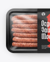 Plastic Tray With Sausages Mockup