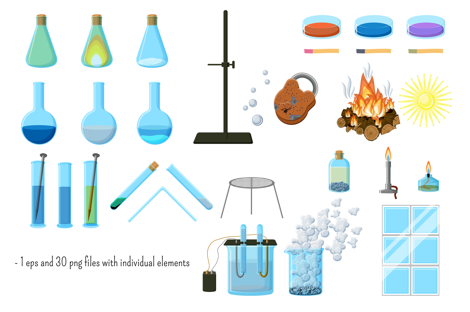 Chemical reactions infographics