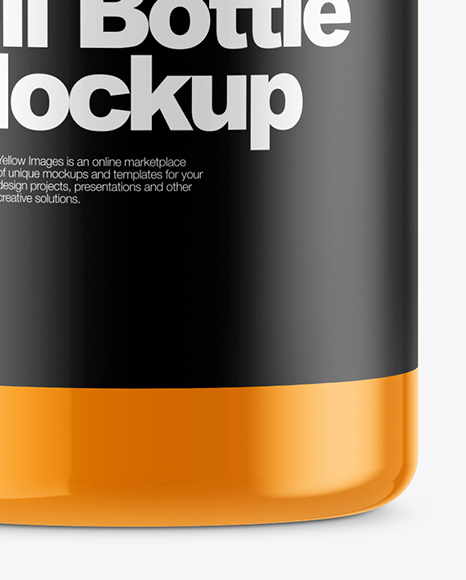 Glossy Oil Bottle Mockup