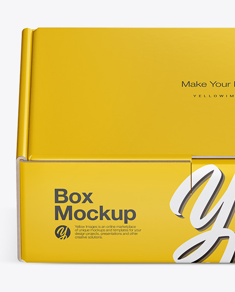 Glossy Paper Box Mockup