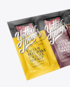 Vacuum Beef Jerky Package Mockup - Half-Side View