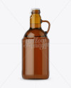 Amber Glass Bottle With Handle Mockup