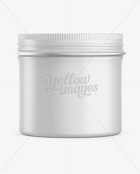 Matte Round Tin Box Mockup - Front View