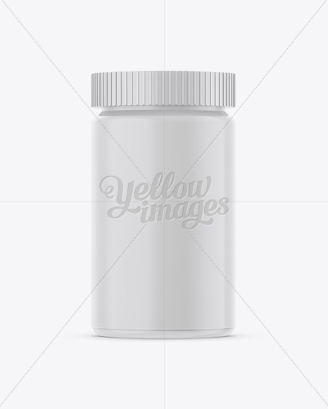 Plastic Jar With Screw Cap Mockup - Eye-Level Shot