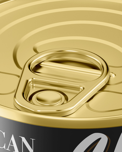 Tin Can w/ Metal Rim & Pull Tab Mockup - Free Download Images High