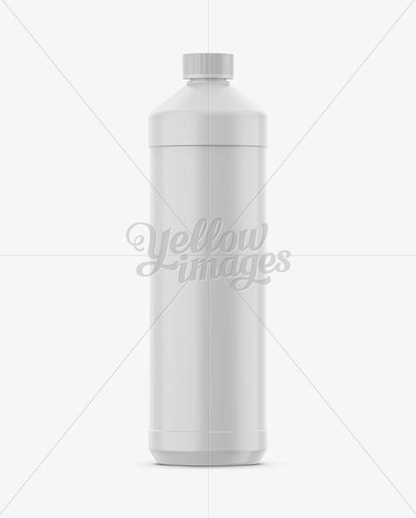 Round Plastic Bottle Mockup - Eye-Level Shot