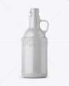 Beer Bottle w/ Handle Mockup - Front View