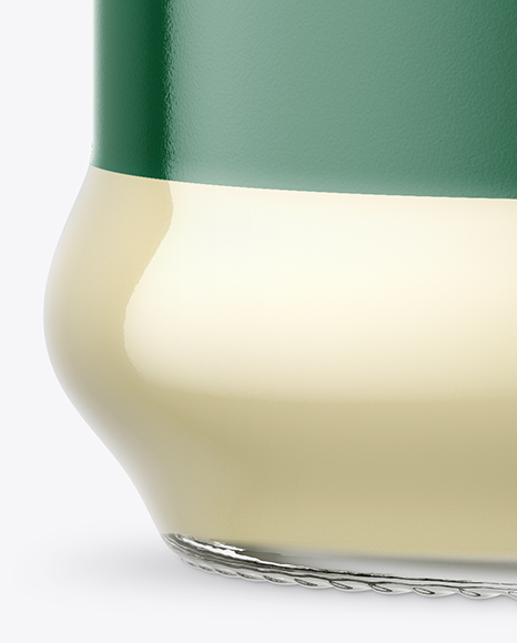 Clear Glass Mayonnaise Sauce Jar Mockup