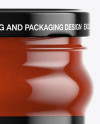 Clear Glass Tomato Sauce Jar Mockup