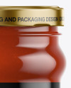 Clear Glass Tomato Sauce Jar Mockup