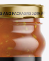 Clear Glass Sweet & Sour Sauce Jar Mockup