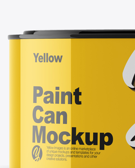 Glossy Paint Can Mockup