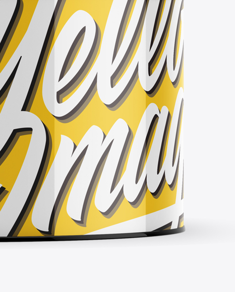 Glossy Paint Can Mockup