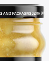 Clear Glass Jar with Pear Jam Mockup