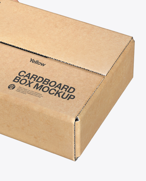 Cardboard Box with Hands Mockup