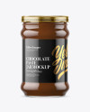 Clear Glass Jar with Chocolate Paste Mockup