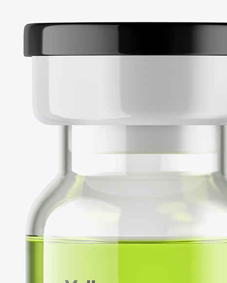 Clear Glass Medical Ampoule Mockup