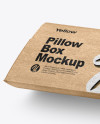 Kraft Paper Pillow Box Mockup