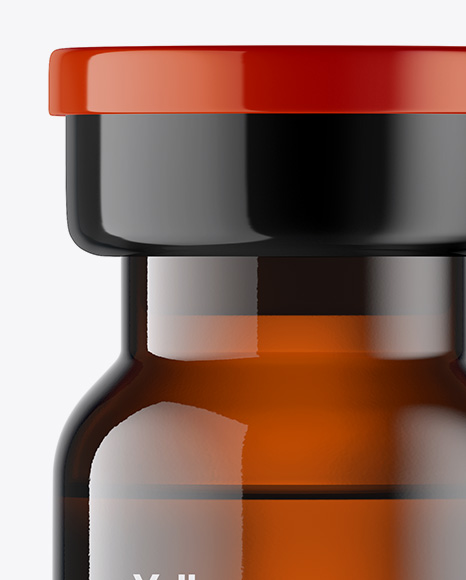 Amber Glass Medical Ampoule Mockup