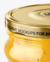 Clear Glass Curry Sauce Jar Mockup