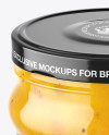 Clear Glass Curry Sauce Jar Mockup