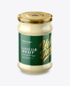 Clear Glass Mayonnaise Sauce Jar Mockup Clear Glass Mayonnaise Sauce Jar Mockup