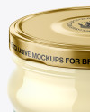 Clear Glass Mayonnaise Sauce Jar Mockup