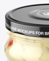 Clear Glass Garlic Sauce Jar Mockup Clear Glass Garlic Sauce Jar Mockup