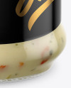 Clear Glass Garlic Sauce Jar Mockup Clear Glass Garlic Sauce Jar Mockup