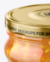 Clear Glass Sweet & Sour Sauce Jar Mockup