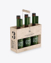 Amber Bottle Carrier Mockup