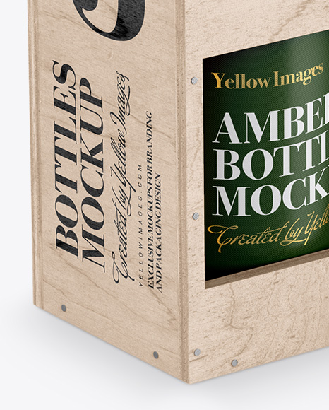 Amber Bottle Carrier Mockup